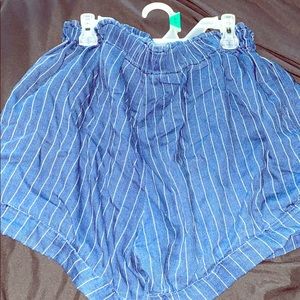 Blue striped shorts